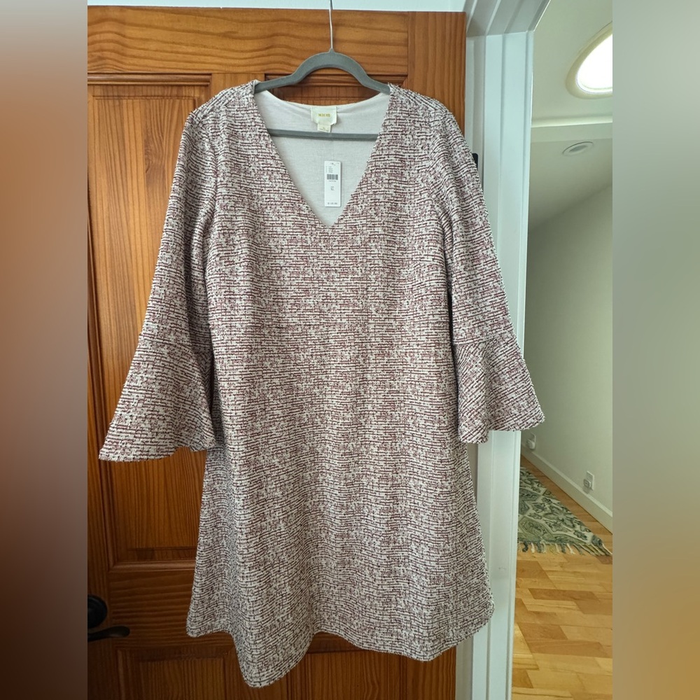 NWT Maeve by Anthropologie Susie Tweed Swing Dress, Size XL